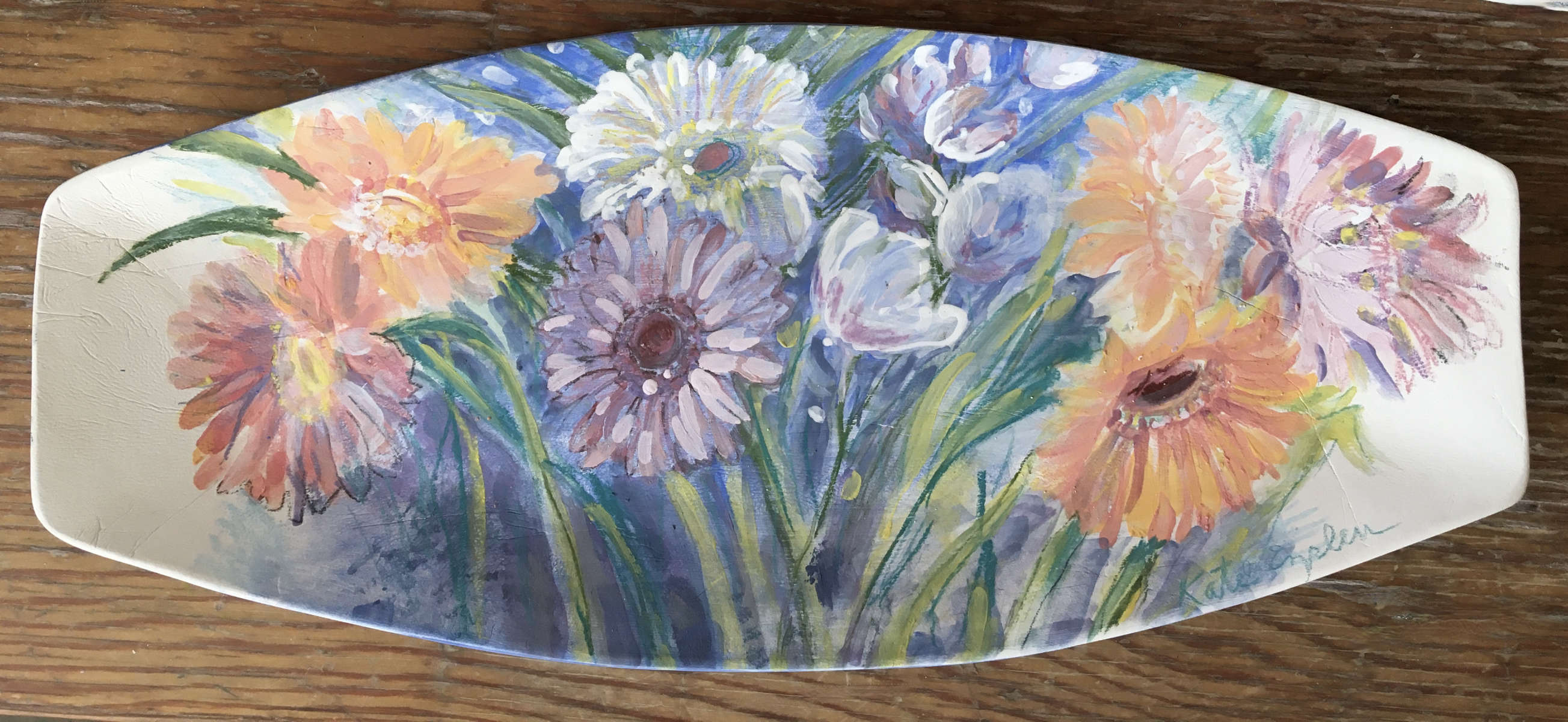 Flower Power Oblong Platter