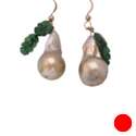 Pear shaped freshwater pearl earrings 